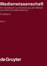 Medienwissenschaft. 3. Teilband