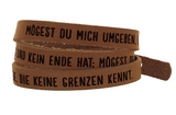 Wickelarmband Leder "M&ouml;gest du mich umgeben, Gott"