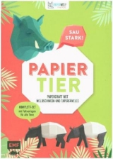PAPIERtier &ndash; Saustark! Papercraft mit Wildschwein und Tapirfamilie - Wolfram Kampffmeyer,  Paperwolf