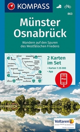 KOMPASS Wanderkarte M&uuml;nster, Osnabr&uuml;ck - 