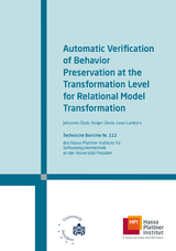 Automatic verification of behavior preservation at the transformation level for relational model transformation