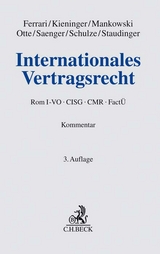 Internationales Vertragsrecht - Franco Ferrari, Eva-Maria Kieninger, Peter Mankowski, Karsten Otte, Ingo Saenger, G&ouml;tz Schulze, Ansgar Staudinger