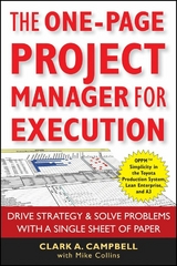 The One-Page Project Manager for Execution - Clark A. Campbell, Mike Collins