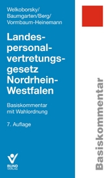 Landespersonalvertretungsgesetz Nordrhein-Westfalen - Horst Welkoborsky, Birger Baumgarten, Peter Berg, Irma Vormbaum-Heinemann