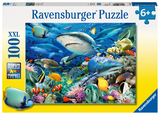 Ravensburger Kinderpuzzle - 10951 Riff der Haie - Unterwasserwelt-Puzzle f&uuml;r Kinder ab 6 Jahren, mit 100 Teilen im XXL-Format