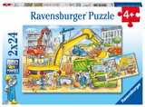 Ravensburger Kinderpuzzle - 07800 Viel zu tun auf der Baustelle - Puzzle f&uuml;r Kinder ab 4 Jahren, mit 2x24 Teilen
