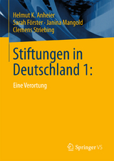 Stiftungen in Deutschland 1: - Helmut K. Anheier, Sarah F&ouml;rster, Janina Mangold, Clemens Striebing