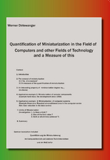Quantification of Miniaturization in the Field of Computers and other Fields of Technology and a Measure of this - Werner Dirlewanger
