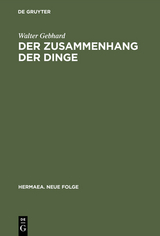 Der Zusammenhang der Dinge - Walter Gebhard