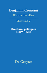 Brochures politiques (1819&ndash;1821) - 