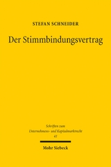 Der Stimmbindungsvertrag - Stefan Schneider