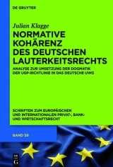 Normative Koh&auml;renz des deutschen Lauterkeitsrechts -  Julian Klagge