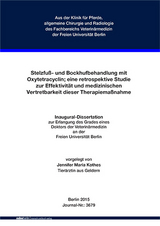 Stelzfu&szlig;- und Bockhufbehandlung mit Oxytetracyclin; eine retrospektive Studie zur Effektivit&auml;t und medizinischen Vertretbarkeit dieser Therapiema&szlig;nahme - Kothes Jennifer