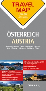 KUNTH TRAVELMAP &Ouml;sterreich 1:300.000