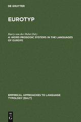 Word Prosodic Systems in the Languages of Europe - 