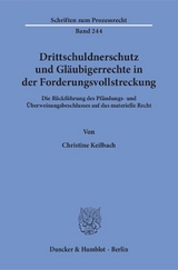 Drittschuldnerschutz und Gl&auml;ubigerrechte in der Forderungsvollstreckung. - Christine Keilbach
