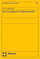 Die europ&auml;ische AGB-Kontrolle - Carmen Appenzeller