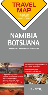 KUNTH TRAVELMAP Namibia, Botsuana 1:500.000