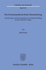 Der Irrtumsnachweis beim Massenbetrug. - Elisa Frank