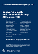 Aachener Bausachverständigentage 2017 - 