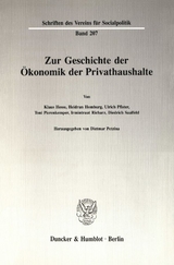 Zur Geschichte der &Ouml;konomik der Privathaushalte. - 