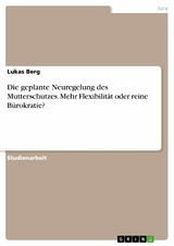 Die geplante Neuregelung des Mutterschutzes. Mehr Flexibilität oder reine Bürokratie? - Lukas Berg