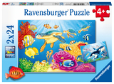 Ravensburger Kinderpuzzle - 07815 Kunterbunte Unterwasserwelt - Puzzle f&uuml;r Kinder ab 4 Jahren, mit 2x24 Teilen