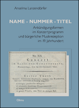 Name - Nummer - Titel - Anselma Lanzend&ouml;rfer