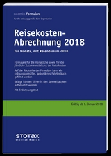 Reisekosten-Abrechnungen 2018 mit Kalendarium - 