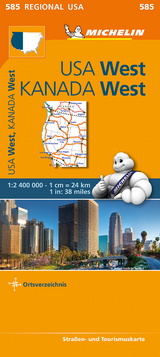 Michelin USA West, Kanada West. Stra&szlig;en- und Tourismuskarte 1:2.400.000