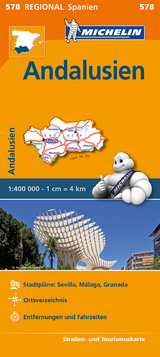 Michelin Andalusien. Stra&szlig;en- und Tourismuskarte 1:400.000