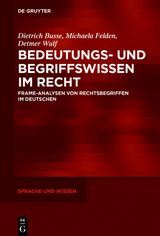 Bedeutungs- und Begriffswissen im Recht - Dietrich Busse, Michaela Felden, Detmer Wulf
