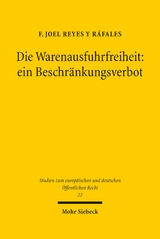 Die Warenausfuhrfreiheit: ein Beschr&auml;nkungsverbot - F. Joel Reyes y R&aacute;fales