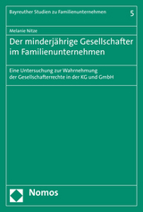 Der minderj&auml;hrige Gesellschafter im Familienunternehmen - Melanie Nitze