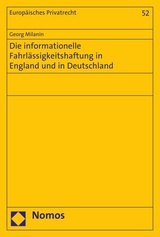 Die informationelle Fahrl&auml;ssigkeitshaftung in England und in Deutschland - Georg Milanin