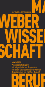Wissenschaft als Beruf - Max Weber