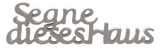 Dekowort "Segne dieses Haus" grau