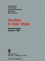 Studies in Ada® Style - Hibbard, P.; Hisgen, Andy; Rosenberg, J.; Shaw, M.; Sherman, M.