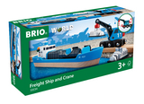BRIO World - Containerschiff mit Kranwagen