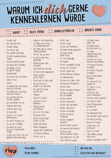 Warum ich dich gerne kennenlernen würde -  riva Verlag