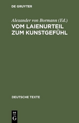 Vom Laienurteil zum Kunstgef&uuml;hl - 