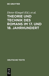 Theorie und Technik des Romans im 17. und 18. Jahrhundert - 