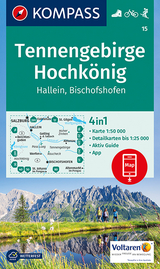 KOMPASS Wanderkarte Tennengebirge, Hochkönig, Hallein, Bischofshofen - KOMPASS-Karten GmbH