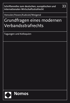Grundfragen eines modernen Verbandsstrafrechts - 