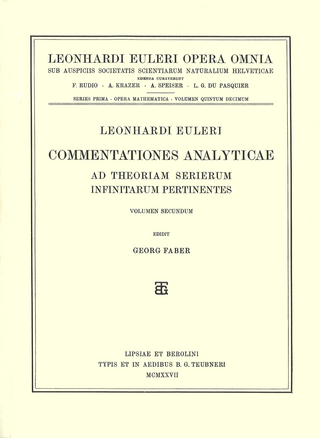 Commentationes analyticae ad theoriam serierum infinitarum pertinentes 3rd part, 1st section