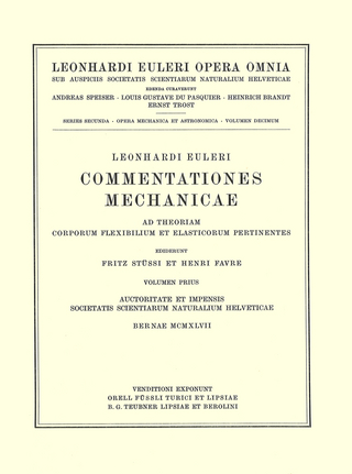 Commentationes mechanicae ad theoriam motus punctorum pertinentes 1st part