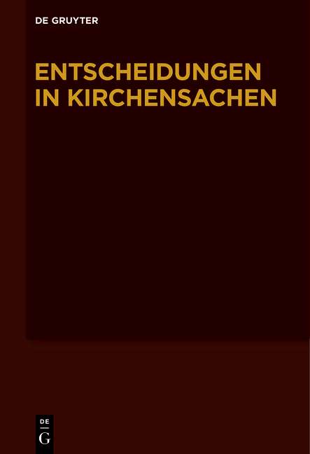 Entscheidungen in Kirchensachen seit 1946 / 1.1.-31.12.2006 - 