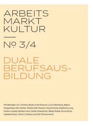 ARBEITS MARKT KULTUR — № 3/4 AUSBILDUNG