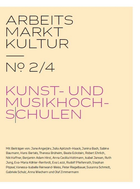 ARBEITS MARKT KULTUR &mdash; № 2/4 AUSBILDUNG - 