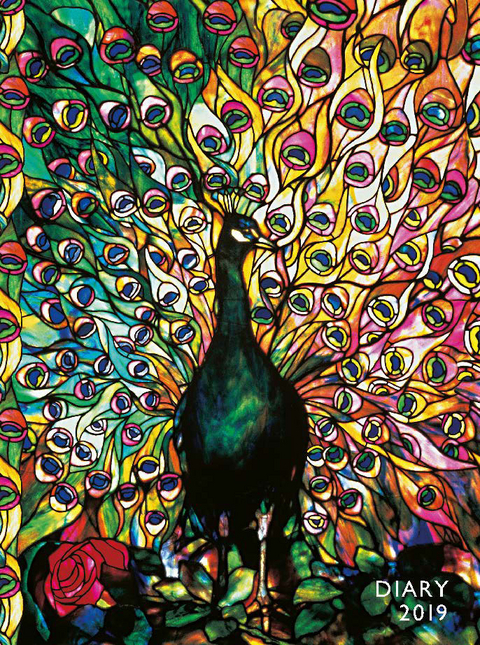 Tiffany: Displaying Peacock Pocket Diary 2019